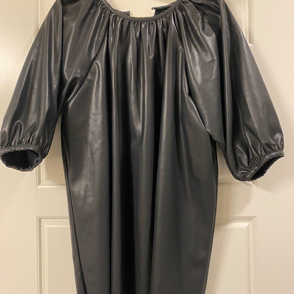 faux leather dress